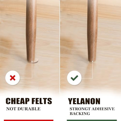 Yelanon Felt Furniture Pads for Hardwood Floors -261 Pcs Premium Floor Protectors for Furniture, Felt Pads for Chair Legs, Brown - size: 261 pcs Brown