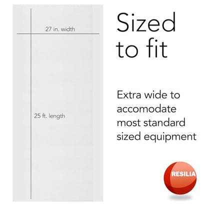 RESILIA Premium Clear Floor Protector Mat – Heavy-Duty Plastic Vinyl Covering for Hardwood, Tile, or Laminate Floors, Table, or Desk –American Modern Pattern 27" x 25' Waterproof Roll, Made in USA - size: 2'3" x 25'