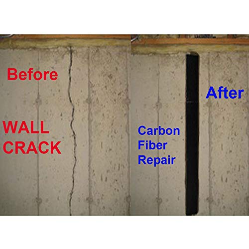 10 ft. Carbon Fiber Basement Wall & Foundation Crack Repair kit High Strength - Easy DIY Repair - size: 10 ft