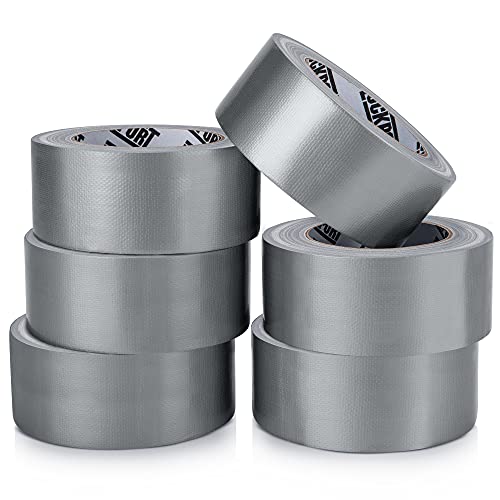 Lockport Silver Duct Tape - 6 Roll Multi Pack - 90 feet x 2 Inch - Strong Duct Tape Heavy Duty - Waterproof - No Residue - Bulk Value - Easy Tear - Industrial Use - DIY Home Repair - size: 6-Pack (30 Yards x 2 Inch)