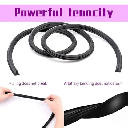 UGSHY Pack of 1 Car Dashboard Seal Strip, 6.56Ft Rubber Seal Protector Guard Strip, Universal Slit Windshield Trim, for Trucks, Boats, RVs (Black)