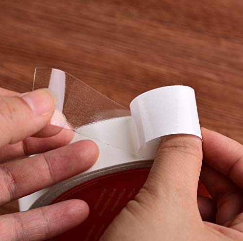 i frmmy Removable Clear Double Sided Sticky Tape - No Residue, 0.7 Inches x 13 Yards (3 Rolls) - size: 0.7 Inches x13 Yards (3 rolls)