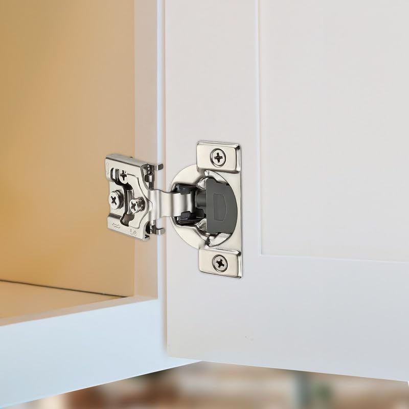HOME EDIT 2 Pack 1 Pair 5/8 inch Overlay Soft Close Cabinet Hinges for Kitchen, Stainless Steel Three-Way Adjustable, Concealed Self-Closing Door Hinges - size: 5/8 inch Overlay