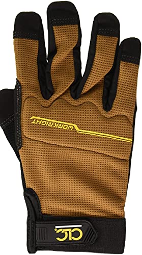 Custom Leathercraft CLC 124M Workright Flex Grip Work Gloves, Shrink Resistant, Improved Dexterity, Tough, Stretchable, Excellent Grip,Black,Medium (Pack of 2) - size: Medium (Pack of 2)