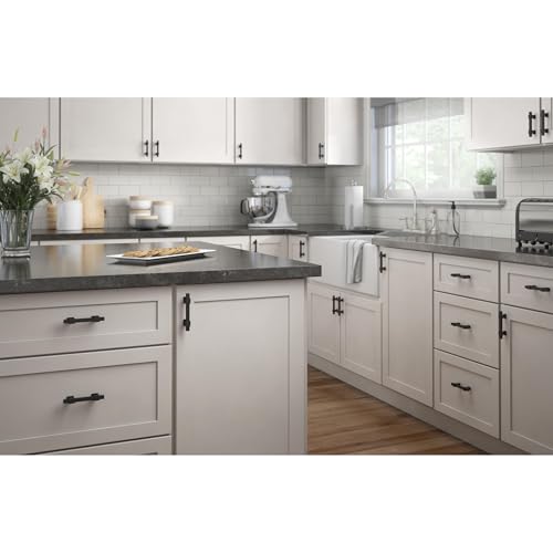 Franklin Brass 5 Pack Matte Black Cabinet Handles Adjustable Drawer Pulls for Kitchen Cabinet Knobs Dressers and Cupboards 1-3/8 to 4 inch (35–102mm) Hole Center | Adjusta-Pull™ - color: Matte Black, size: 1-3/8" to 4"