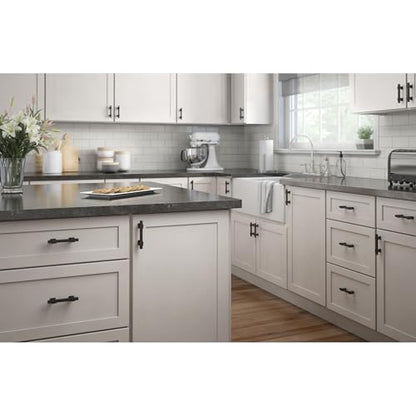 Franklin Brass 5 Pack Matte Black Cabinet Handles Adjustable Drawer Pulls for Kitchen Cabinet Knobs Dressers and Cupboards 1-3/8 to 4 inch (35–102mm) Hole Center | Adjusta-Pull™ - color: Matte Black, size: 1-3/8" to 4"