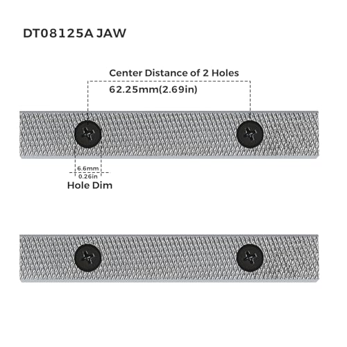 Forward 5 Inch Replacement Steel Jaw Plates (1 Pair) and Screws for DT08125A Multipurpose Vise - size: 5 Inch-DT08125A