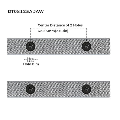 Forward 5 Inch Replacement Steel Jaw Plates (1 Pair) and Screws for DT08125A Multipurpose Vise - size: 5 Inch-DT08125A