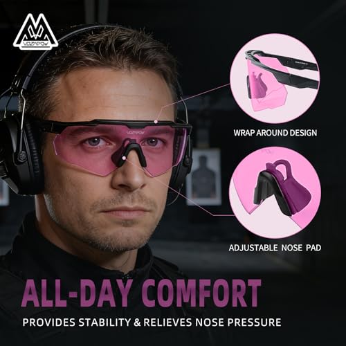 Shooting Glasses Anti Fog with High Definition Lenses, ANSI Z87+ Certified Tactical Safety Glasses for Men Women - color: A5-purple