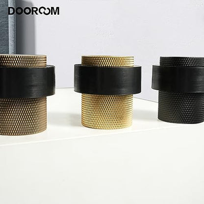 1-1/2 Inch Length, 1-3/5 Height, Cylindrical Floor Mount Door Stopper Holder - Heavy Duty, Brass, Bronze Finish, Keeps Door Open, 1 Pack - color: Bronze