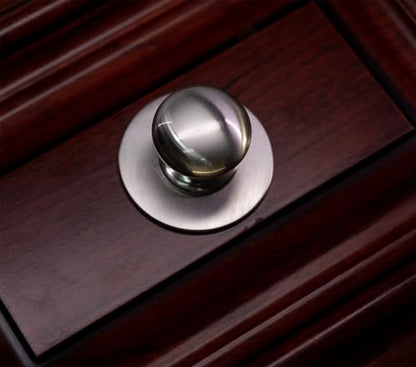 trust4care 8-Pack Brushed Satin Nickel Large Bifold Closet Door Knobs with Wide Base, Round Brass Wardrobe Folding Kitchen Cabinet Knobs, 1-1/2 Inch Furniture Drawer Pulls Handles - color: Nickel, size: Set of 8