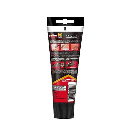 UniBond No More Nails Original, Heavy-Duty Mounting Adhesive, No Nails Strong Glue for Wood, Ceramic, Metal & More, White Instant Grab Adhesive, 1 x 234g Tube