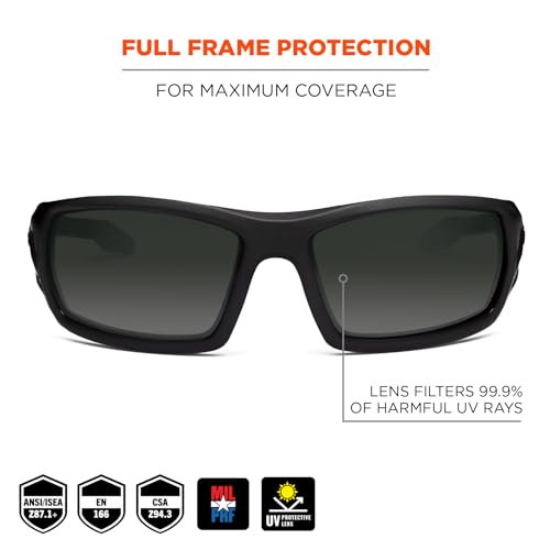 Ergodyne Skullerz ODIN Anti Scratch Safety Glasses, Anti-Fog, ANSI z87.1 - color: Smoke Lens