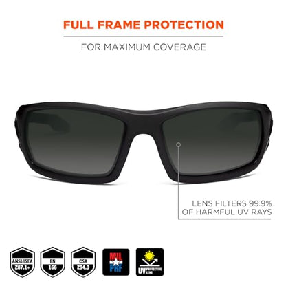 Ergodyne Skullerz ODIN Anti Scratch Safety Glasses, Anti-Fog, ANSI z87.1 - color: Smoke Lens