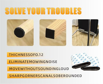 Mariyandh Felt Furniture Pads,40 x 5 Inch Felt Pads for Furniture Non Slip Self Adhesive Cuttable Felt Tape,Black Heavy Duty Felt Strip Roll for Protecting Hardwood Floors Chair Wall Protector - size: 5"x 40"Black
