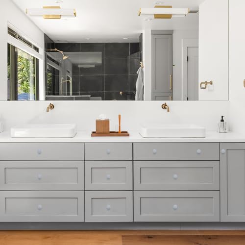 Ravinte 25 Pack Drawer Pulls 1-1/4 Inch Kitchen Cabinet Knobs Solid Round Dresser Drawer Knobs Grey Dresser Knobs Drawer Knobs Simple Cabinet Hardware for Cupboard Drawer Pulls - color: Gray