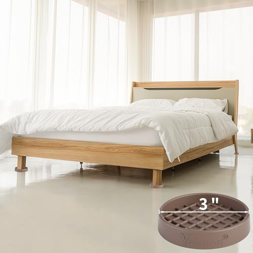 Furniture Coasters-8 Pcs 3" Round Non Slip Furniture Pads-Furniture Caster Cups-Non Skid Grippers Rubber Furniture Feet Anti Slide Hardwoods Floor Protector Brown - color: 8pcs3"round Brown Square