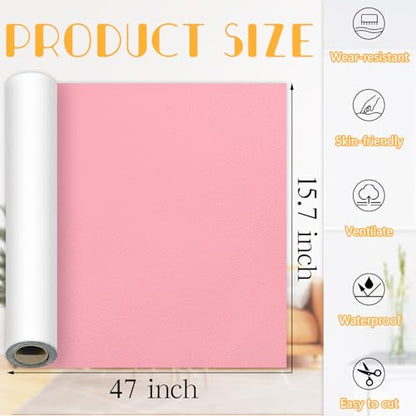 Pink Leather Repair Tape, 15.7×47 Inch Self-Adhesive Leather Repair Patch for Couch, 1 Roll Vinyl Leather Repair Kit Leather Patches for Handbags, Car Seat, Office Chairs - color: Pink