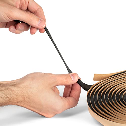 Second Skin Butyl Tape – 1 Roll (20ft x 1/2” x 1/4”) | Black Butyl Sealant Tape for RV, Auto, Marine, Headlight Repair, Window Glazing Tape | Weatherproof & Waterproof, Indoor & Outdoor, Made in USA - size: 1 Butyl Tape