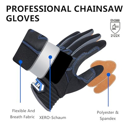 Work Gloves Leather Mechanic Touchscreen Working Construction Glove - size: Medium (Pack of 1)