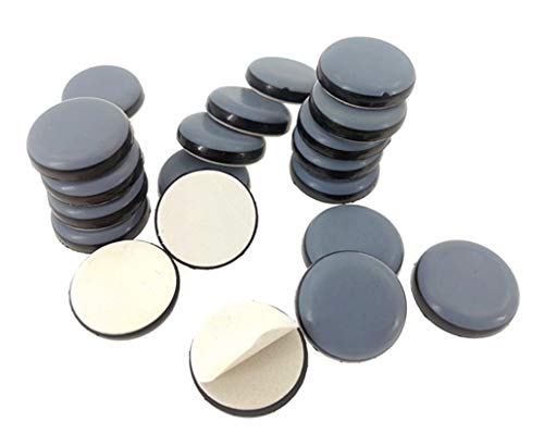 ALIMITOPIA 20pcs Furniture Glide Stick-on Teflon Chair Kitchen Appliances Slider Bumper Self-Adhesive Pad Floor Protector for Hardwood Tile or Marble Floor(Round;Φ40 mm or 1.6 inches) - size: Round 40mm