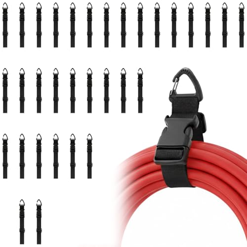 32-Pack Heavy Duty Extension Cord Organizer with Adjustable Arms - 17 Inch Wall Mounted Holder with Triangle Hooks for Garage Workshop Storage, Cord Reel Hanger for Tools and Cables - color: 32-pack 17''