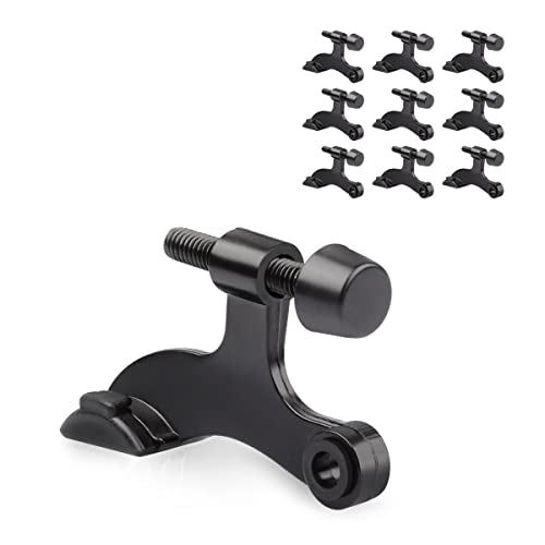 10 Pack Hinge Pin Door Stopper Black - Adjustable Heavy Duty Hinge Pin Door Stop with Black Rubber Bumper Tips - color: Black, size: 10 Pack