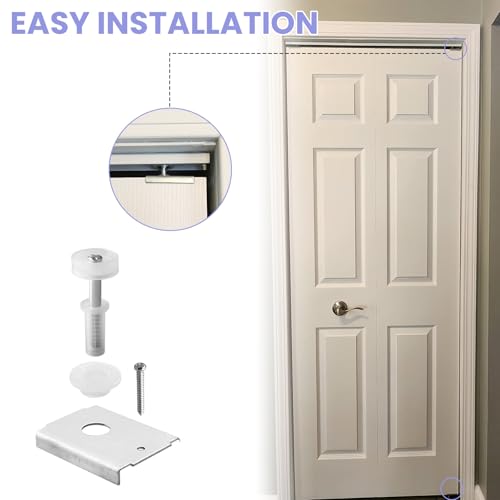 N 7192 Bi-fold Door Repair Bracket and N 7266 Bi-Fold Door Top Pivot and Guide Wheel, Bifold Closet Door Hardware Repair Part, Top or Bottom Mount