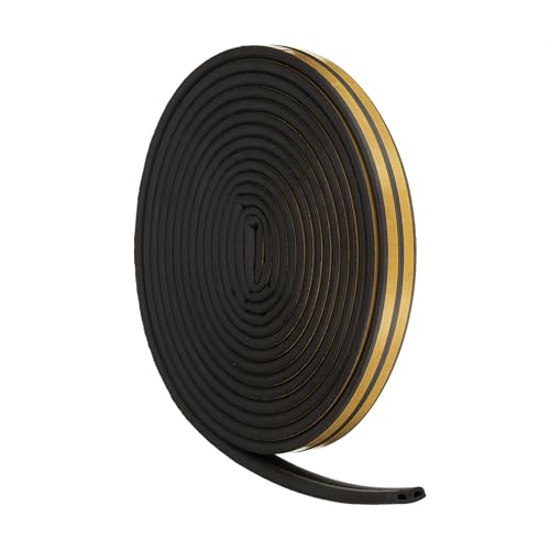 uxcell 33 Ft Weather Stripping Seal Strip for Doors/Window, 1/4 Inch x 3/8 Inch Self Adhesive D Type Foam Sealing Tape, Soundproofing Door Seal Strip Black - color: Black, size: 33 Ft