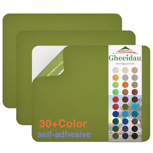 Gheeidau Canvas Repair Patch 9×11 Inch 3Pcs Waterproof Self-Adhesive Fabric Repair Patch for Tents,Boat Cover,Pop Up Canopy,Patio,Bags,Car Seats,Sofas,Furniture Cover(Green) - color: Green, size: 9"×11"×3PCS