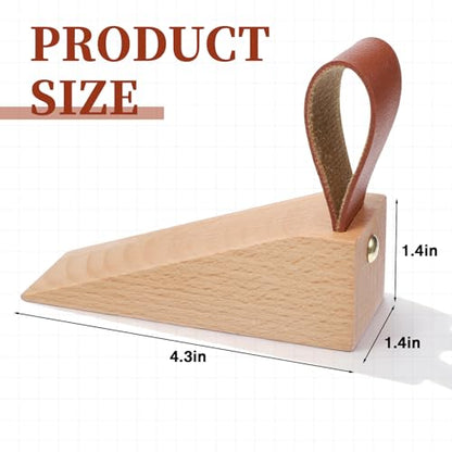 Wooden Door Stops Decorative Wood Door Stopper Hotel Security Doors Stopper Non-Slip Wedge Wooden Doorstop for Bedroom House Office Living Room Hotel Cabin