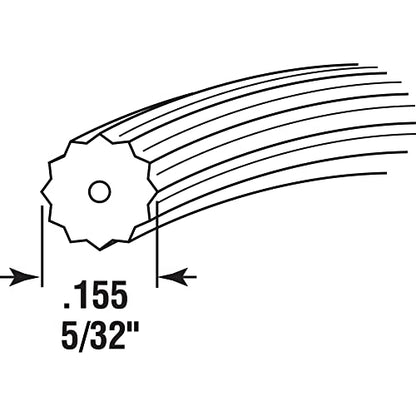 Prime-Line P 7520 Bulk Screen Spline, 0.155-Inch Diameter, 25 ft. Roll, Black - size: 0.155 in. (5/32 in.