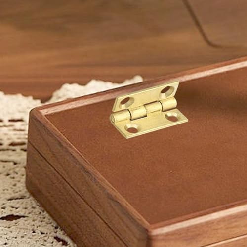 Mini Solid Brass Hinges Cabinet Drawer Butt Hinges for Jewelry Chest Wood Box,1/1.5/2.5Inch,8PCS (1Inch) - size: 1inch
