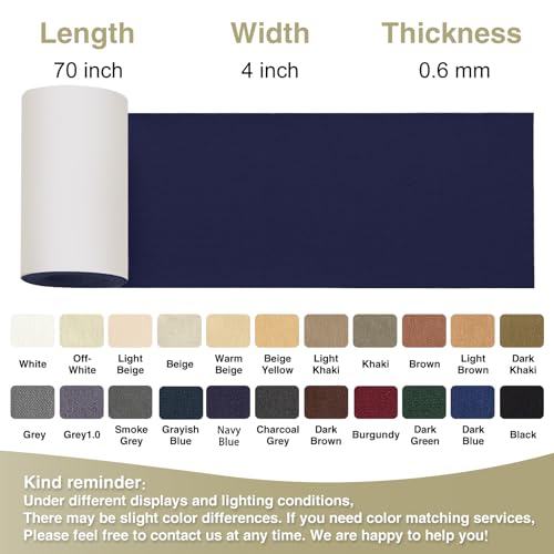 Gheeidau Canvas Repair Tape 4×70 Inch Waterproof Self-Adhesive Fabric Repair Patch for Repairing Boat Covers,Tents,Patio Umbrellas,Car Seats,Luggage,Sofas.(Navy Blue) - color: Navy Blue