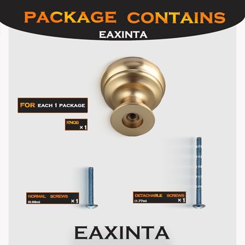 10 Pack Champagne Bronze Cabinet Knobs, 1-1/4 Inch Modern Furniture Hardware Zinc Alloy Knob, Single Hole Hardware Handles Kitchen Cabinet Dresser Knob, Drawer Knobs - color: Champagne Bronze