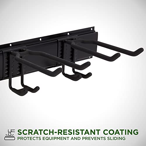 Tool Storage Rack, 8 Piece Garage Organizer, Metal, Wall mounted, Holder for Broom, Mop, Rake Shovel & Tools!