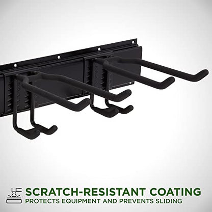 Tool Storage Rack, 8 Piece Garage Organizer, Metal, Wall mounted, Holder for Broom, Mop, Rake Shovel & Tools!