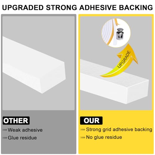 CR Foam Weather Stripping, 1/2 in x 1/8 in x 16.5Ft White Weather Stripping, Tool-Free for Tiny Gap Sealing - color: White, size: 1/2 In x 1/8 In x 16.5Ft