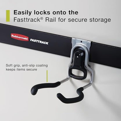 Rubbermaid Garage FastTrack Power Tool Holder Satin Nickel Wall Mounted Storage System Holds up to 50 pounds for Home/Garage/Tool Organization - size: 1 Count (Pack of 1), style: Power-Tool Hook