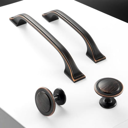 20 Pack Oil Rubbed Bronze Cabinet Pulls 3-3/4 Inch Brushed Bronze Cabinet Handles Bronze Hardware for Kitchen Cabinets 8222 Drawers Bedroom Dresser Bathroom Vanity Cupboard - color: Oil Rubbed Bronze, size: 3-3/4 Inches, style: 20 Pack Arch Pull