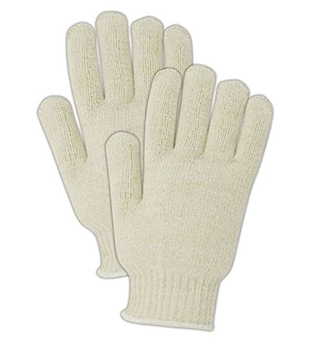 MAGID T153C Knit Master T153 Heavyweight 7-gauge Knit Gloves, Ladies (Fits Medium), Natural , Ladies (Fits Medium) (Pack of 12) - size: 8/M, style: 12 Pairs
