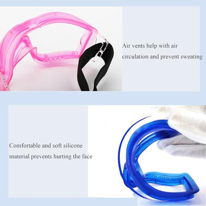 Kids Anti-fog Safety Goggles, Kids Lab Goggles, Adjustable, Compatible with Nerf Gun - color: Blue