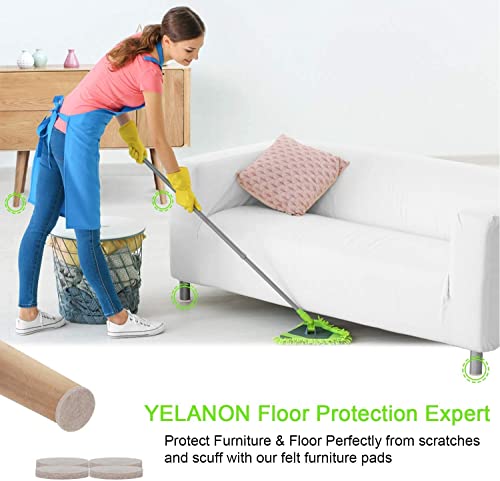 Yelanon Felt Furniture Pads for Hardwood Floors -216 Pcs Premium Felt Pads for Chair Legs, Floor Protectors for Furniture,Beige - size: 216pcs Beige