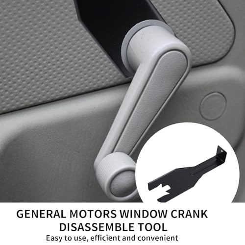 Penitue Window Handle Removal Tool with 10pcs Retainer Clips, Universal Window Handle Crank Disassemble Tool Metal Automotive Interior Repair Kit for Most Car Door Panel (Black) - color: Black