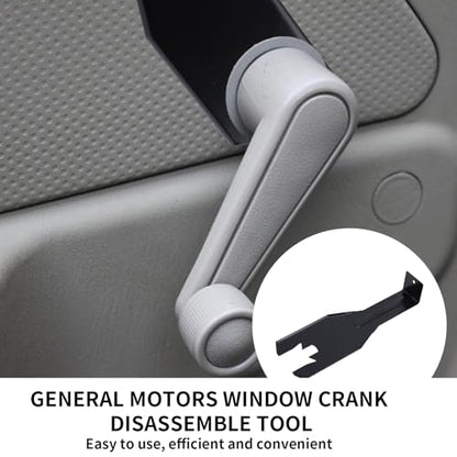 Penitue Window Handle Removal Tool with 10pcs Retainer Clips, Universal Window Handle Crank Disassemble Tool Metal Automotive Interior Repair Kit for Most Car Door Panel (Black) - color: Black