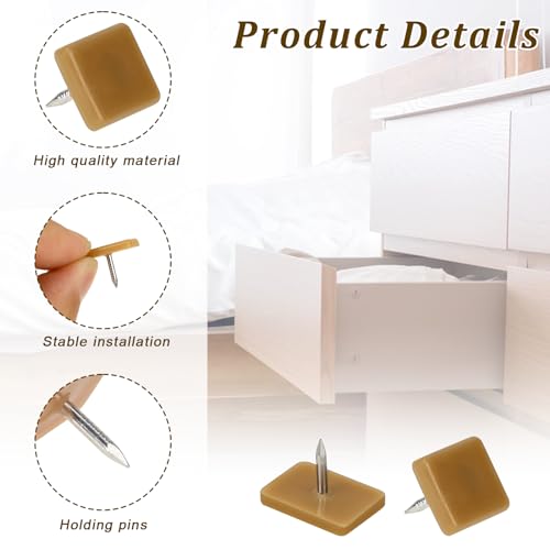 Tack-in Drawer Glides Drawer Slides Drawer Repair Tool Plastic Furniture Sliders for Repairing Dressers, Making The Drawers Slide Smoothly and Evenly (16 Pieces)