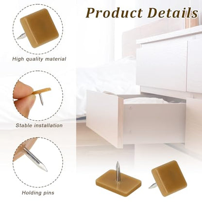 Tack-in Drawer Glides Drawer Slides Drawer Repair Tool Plastic Furniture Sliders for Repairing Dressers, Making The Drawers Slide Smoothly and Evenly (16 Pieces)