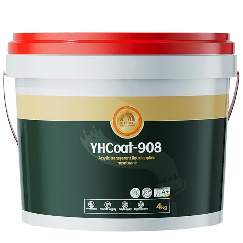 1 Gallon Transparent Waterproof Coating, Clear Acrylic Sealant Invisible Adhesive Leak Repair Agent for Concrete, Wall, Wood, Brick, Stone, Water-Based Outdoor & Indoor Sealer 4KG
