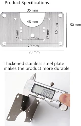 8 Piece Hinge Repair Kit - Cabinet Hinge Repair Plate Stainless Steel Door Hinge Repair Kit for Kitchen Cabinet Hinge Repair Brackets with Mounting Screws and Screwdriver (8) (8, 3.5"x2") - size: 3.5"x2"