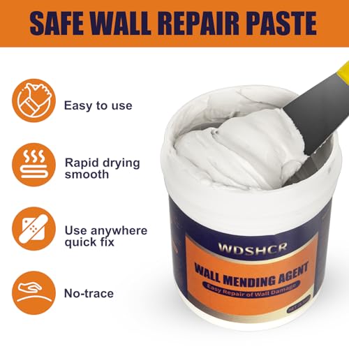 Drywall Repair Kit Drywall Hole Repair Patch Kits Wall Spackle Repair Paste with 8.5OZ White Wall Repair Putty with Scraper, Wall Surface Hole Fill Quick and Easy Solution (3Pack) - color: 3Pack